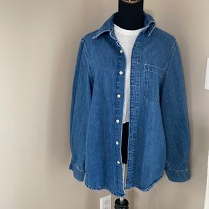 Denim shacket